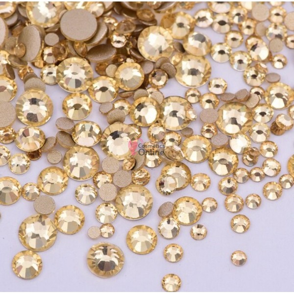 Strasuri din Cristale 100 bucati SC213 Sampanie 2mm